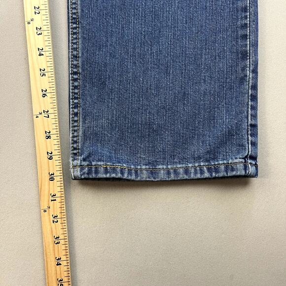 Levis 559 Jeans Mens 34x32 Blue Denim Relaxed Fit Straight Leg Dark Stone Wash - Picture 10 of 13